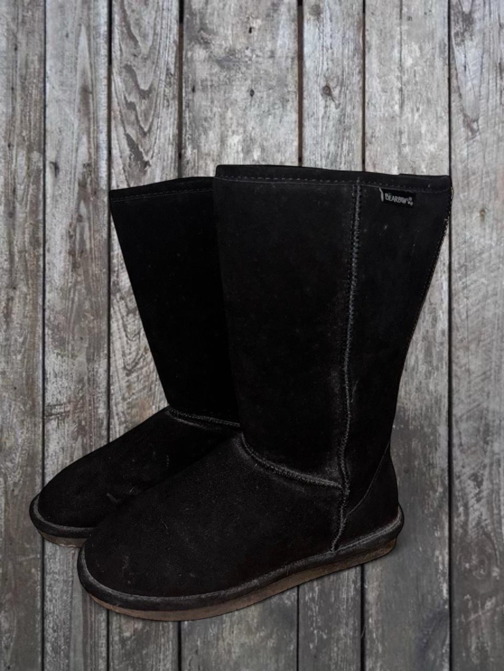 Bearpaw Emma Tall black suede boots